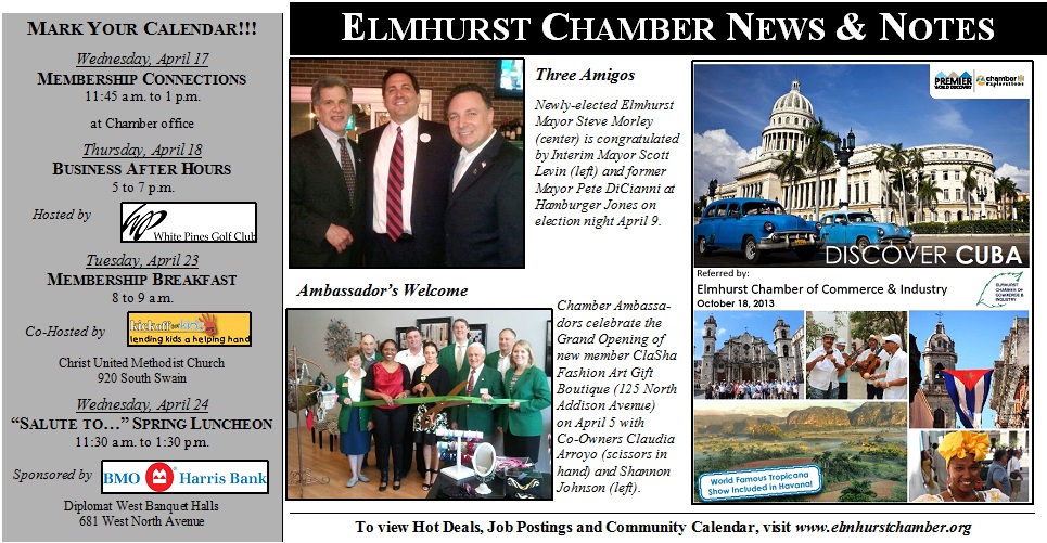 Aprils News and Notes