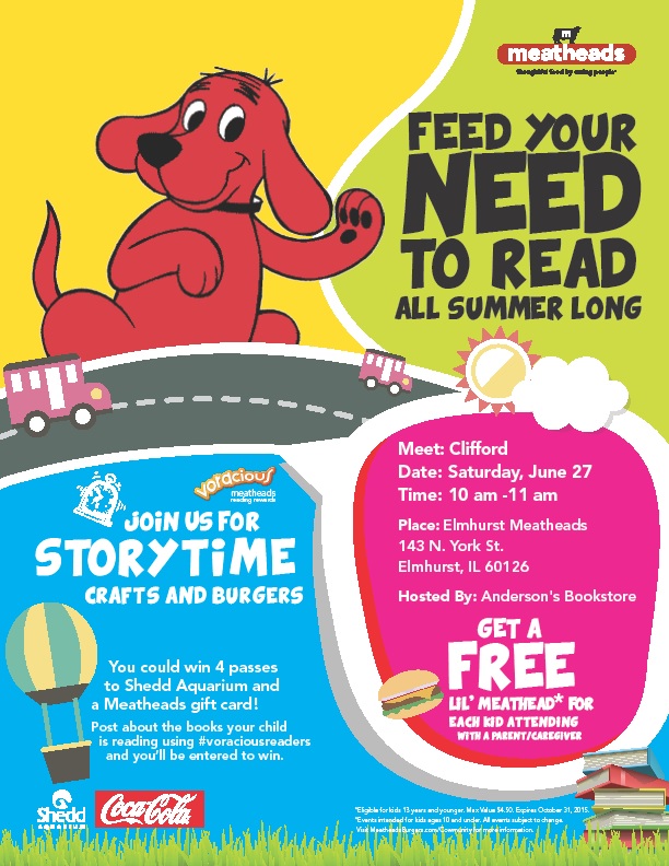 Meet Clifford Reading Event at Meatheads