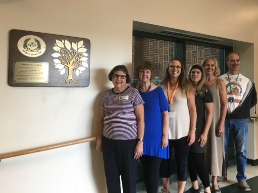 Elmhurst Garden Club Plaque Dedicated to Recognize Community Project Participants